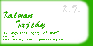 kalman tajthy business card